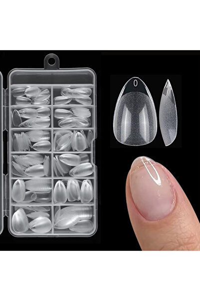 Choice أظافر صناعية بيضاء، 240 قطعة/علبة، نصف لامعة، مقاس XXS، أطراف أظافر لو...