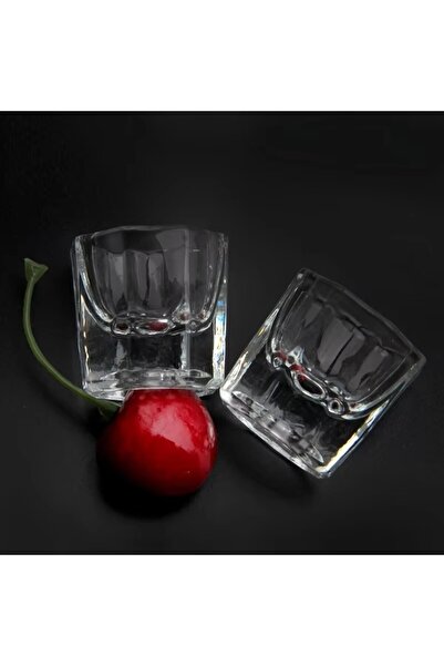 Choice قطعتان من أكواب الكريستال الزجاجية الصغيرة نصف المثمنة مع أغطية، تُستخ...