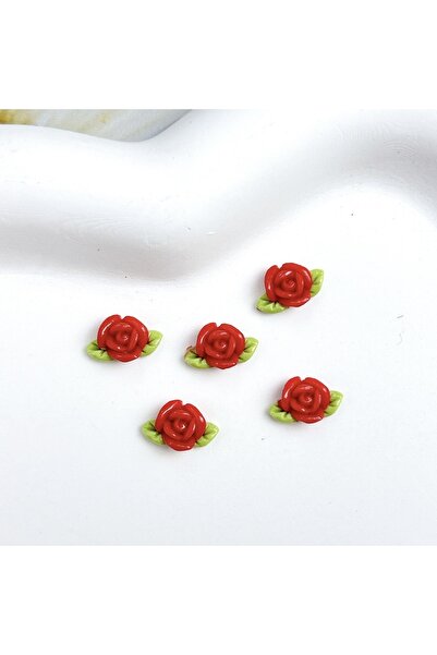 Choice 20 قطعة من إكسسوارات تزيين الأظافر على شكل وردة مضيئة منحوتة، مصنوعة م...