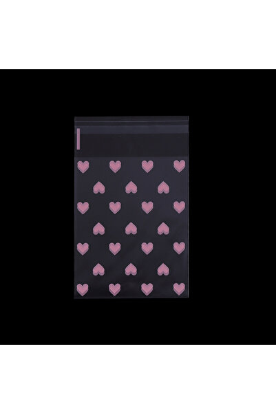 Choice 8X13cm 50pcs Pink 50pcs/lot Heart Transparent Self Sealing Bag Pink Wh...