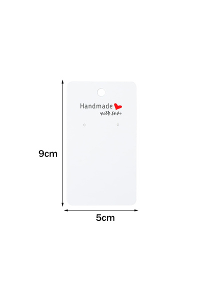 Choice حامل مجوهرات ورقي أبيض 5x9 سم، 50 قطعة، 6x9 سم، بني وأبيض، لعرض القلائ...