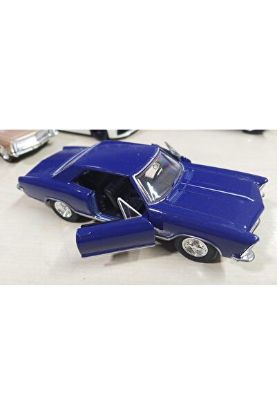 WELLY Toy Metal Model Car 1/36 Pull Back 1965 Buick Riviera Navy Blue