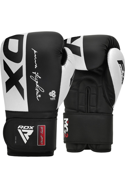 RDX F4 boxing sparring gloves, white/black, 10oz