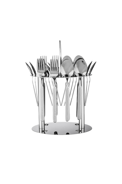 ABAREEK 36-piece stainless steel cutlery set with holder