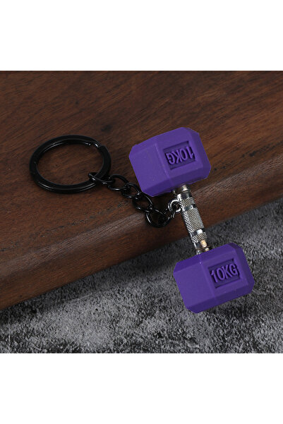 Choice Purple Dumbbell Creative Sports Fitness Mini Kettle Key Chain Backpack...