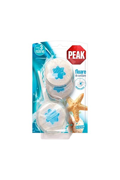 Peak WC Set 4 x 3 Aparate Floare de Curatare Peak WC, Ocean, 45 g