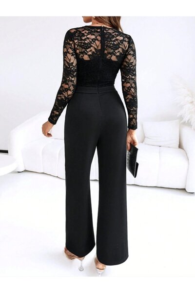 Sisa Butik Kadın Uzun Kollu Kruvaze Yakalı Dantelli önünde Toka Detaylı Uzun ...