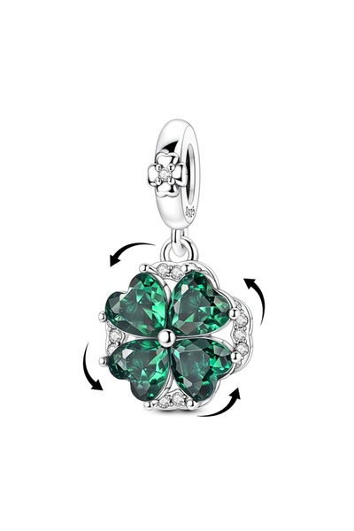 Choice Ktc2041 Green Series Charms Beads 925 Sterling Silver Clover Frog Fami...