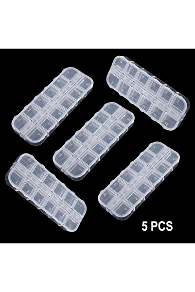 Choice 5PCS 1/3/5PCS 12 Grids Plastic Organizer Holder For Nail Art Stone Jew...