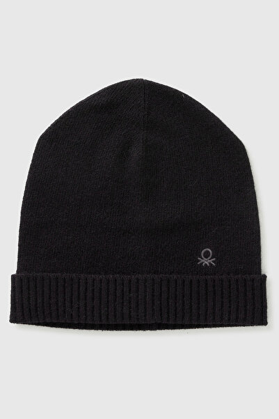 United Colors of Benetton Black Women's / Girls' Wool and Cashmere Blend Logo...