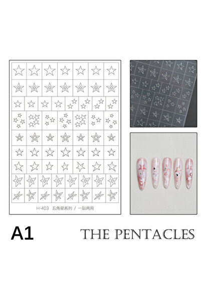 Choice قطعة واحدة A1 【ZYAL-1】 ملصقات فن الأظافر المجوفة بتصميم فراشة الحب بنم...