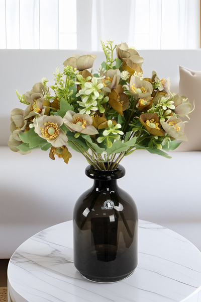 Yapay Çiçek Deposu Floare artificială 10 flori Mini Glass Beauty Bunch 30 cm ...