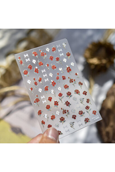 Choice قطعة واحدة من ملصقات الأظافر الرائعة ذات الحواف الذهبية باللونين البرت...