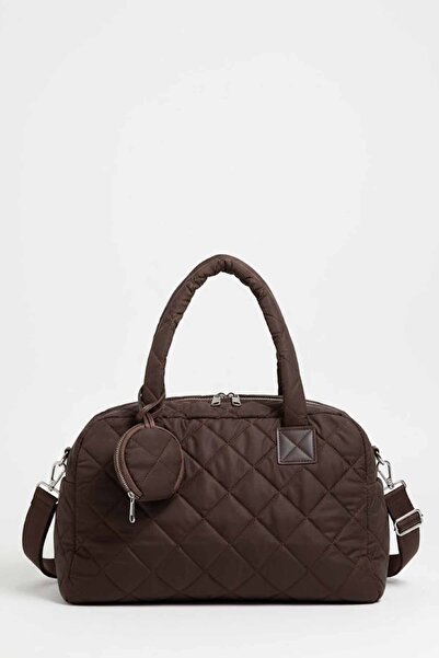 vynor atelier Kadın Kapitone Sırt ve Omuz Çantası Boy 30cm En 40cm Derinlik 1...