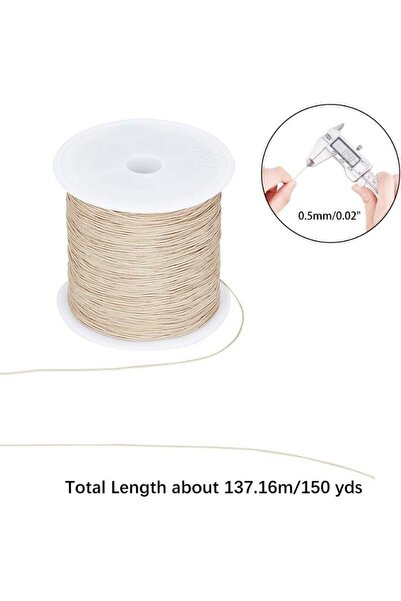 Choice لفة واحدة، 150 ياردة، خيط نايلون 0.5 مم، خيط خرز نايلون، خيط عقد نايلو...