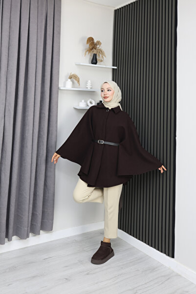 MİHRİZAR معطف نسائي من الكشمير غير قابل للتجعد مع تفاصيل على الحزام