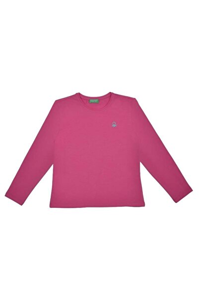 United Colors of Benetton BNT-G21576 Mânecă lungă pentru fete tricou Roz