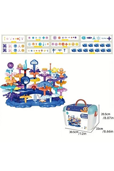 Biddy Pitty Конструктор, Морски корали, 76 многоцветни елемента, кутия с дръж...