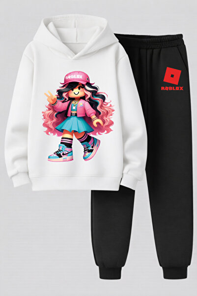 MAGORS Roblox Printed 3-Ply Quality Sweatshirt and Trackpants Children's Bott...