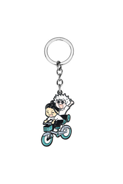 Choice K935 Animation JJK Gojo Satoru Geto Suguru Riding Bicycle Metal Enamel...