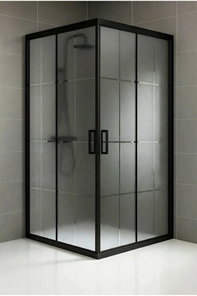 Durul Duşakabin Kare Siyah 5mm Karomat Desen Yükseklik 190cm