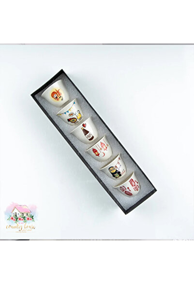 VALUE A set of 6 coffee cups with various Ramadan designs.