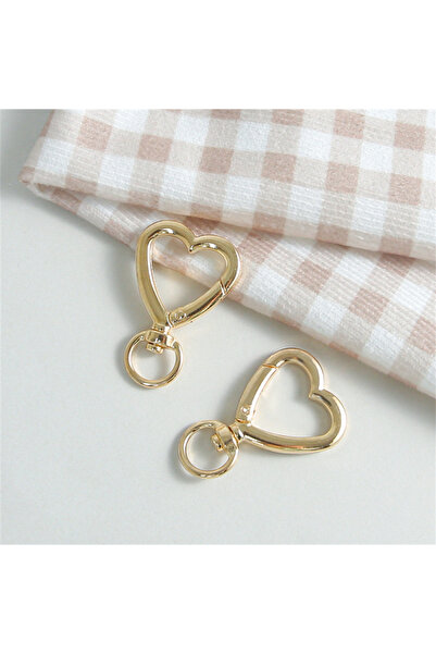 Choice مجموعة من 5 قطع من مشابك معدنية ذهبية اللون على شكل قلب، مزودة بمشابك ...