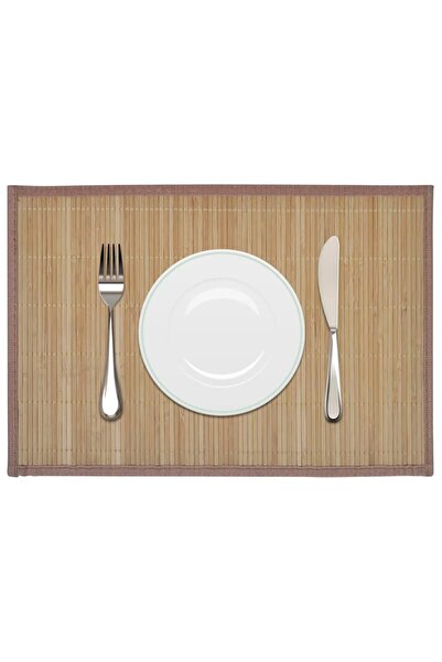 vidaxl 6 Bamboo Placemats 30 x 45 cm Brown