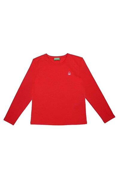 United Colors of Benetton BNT-G21576 Mânecă lungă pentru fete tricou Roșu