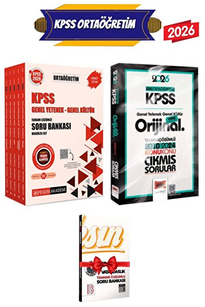Pegem Akademi Yayıncılık 2026 Pegem Ortaöğretim Soru Bankası+Yargı Ortaöğreti...