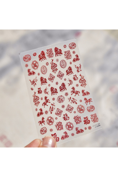 Choice قطعة واحدة من ملصقات الأظافر ثلاثية الأبعاد الرقيقة والمتينة، بتصميم ح...