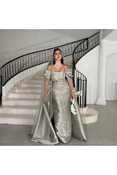 Heidi Off-shoulder dress with sparkling crystals