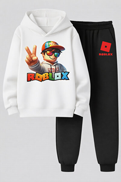 MAGORS Roblox Printed 3-Ply Quality Sweatshirt and Trackpants Children's Bott...