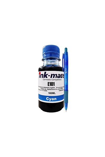Ink-mate Refill Ink Bottle Compatible EPSON 101, 1x100ml C13T03V24A Cyan and ...