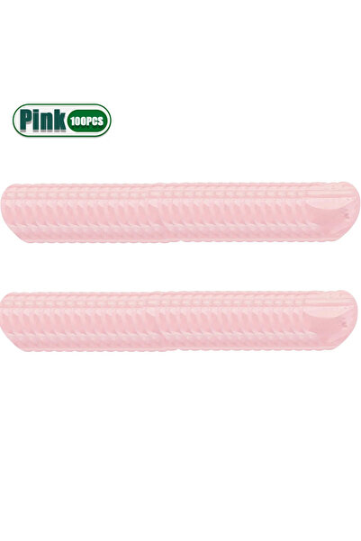 Choice حقيبة تخزين مجوهرات على شكل قلب من مادة PVC، لون وردي - 100 قطعة، حقيب...