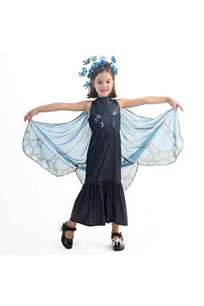 Arabest جناح فراشة مع عصي، أجنحة فراشة لحفلة تنكرية للهالوين (مقاس متوسط)