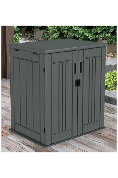 Divona Home C037 HDPE PLASTİK BAHÇE BALKON RAFLI DEPOLAMA DOLABI (G 80 x D 59...