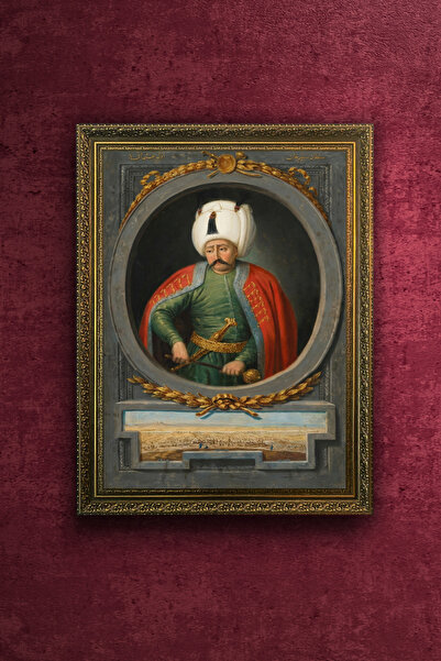 FurelArt Yavuz Sultan Selim Tablosu - Osmanlı Padişahları Portresi - Vintage ...