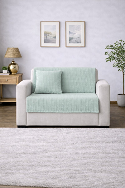 NazeninHome Armchair Cover |   Muslin Sofa Cover 100 X 220 |   2 Storey |   T...