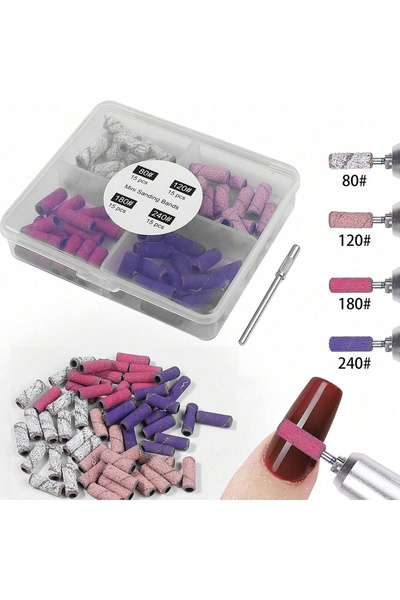 Choice ٦٠ قطعة من رؤوس مثقاب الأظافر وأشرطة الصنفرة - لمثقاب الأظافر، ٦٠ قطعة...