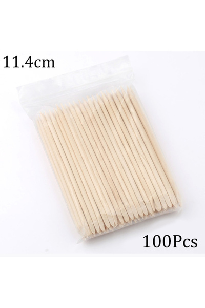 choice2 114 مم - 100 قطعة 100/50 قطعة من أعواد الأظافر الخشبية البرتقالية ذات...