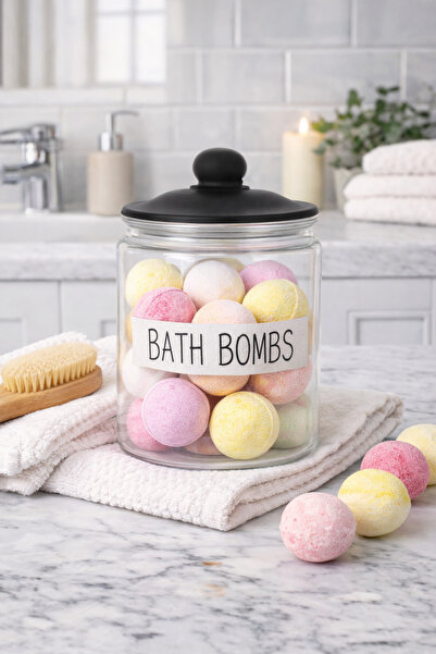 welcomein 1,8 L Cam Saklama Kavanozu – Mutfak Düzenleyici ve Çamaşır Deterjan...