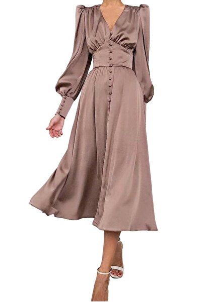 OMS Rochie midi din satin