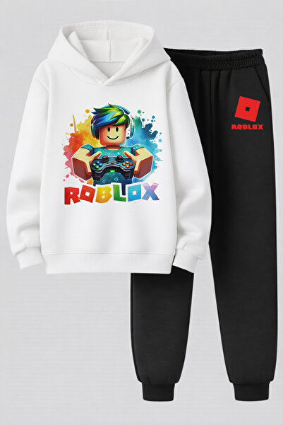 MAGORS Roblox Printed 3-Ply Quality Sweatshirt and Trackpants Children's Bott...