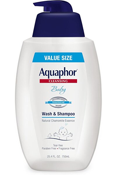 Aquaphor غسول وشامبو للأطفال، شامبو وغسول للأطفال بدون رائحة، عبوة بمضخة سعة ...