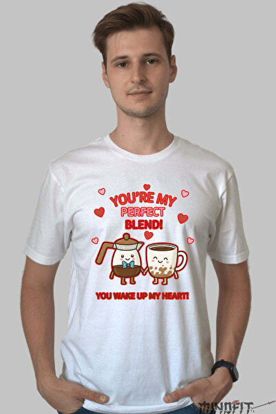 GILDAN Tricou Valentine S Day Cuplu You Re My Perfect Blend Barbat