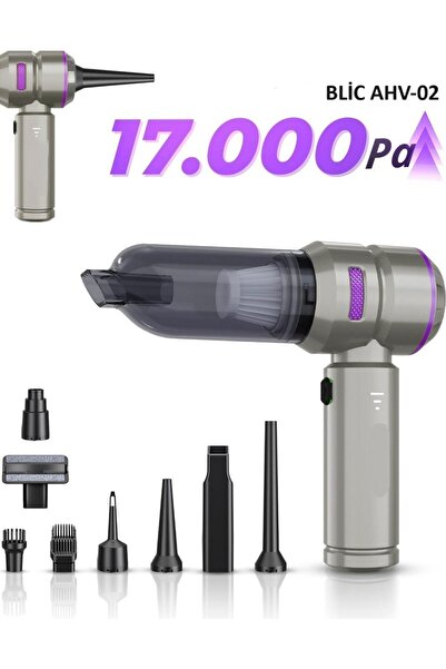 Blic AHV-02 2 İn 1 Araç İçi Mini Süpürge & Hava Üfleme Makinesi | 17.000 Pa Ç...
