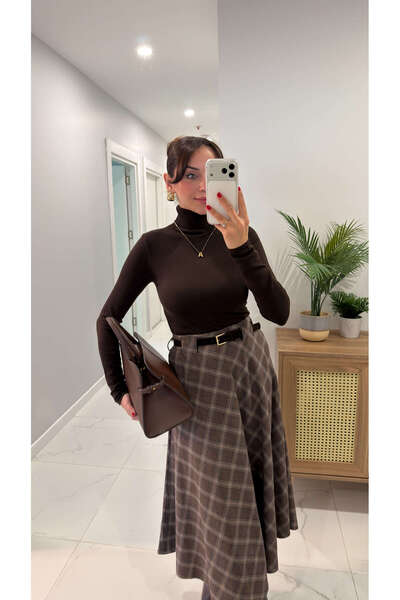 BİRCANÇİL Londre Brown Turtleneck Knitwear