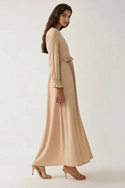 Hiccup Rochie maxi texturată cu guler rotund