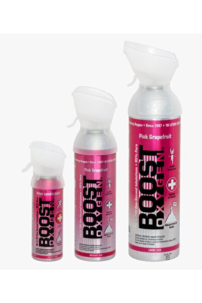 BOOST OXYGEN (Rekreasyonel Oksijen Spreyi 3lü Paket- Pembe Greyfurt)